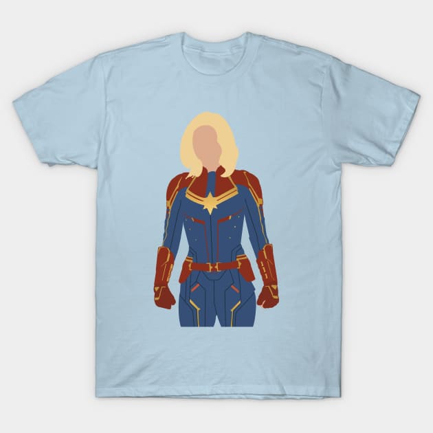 Captain Danvers Character Art T-Shirt by Mint-Rose